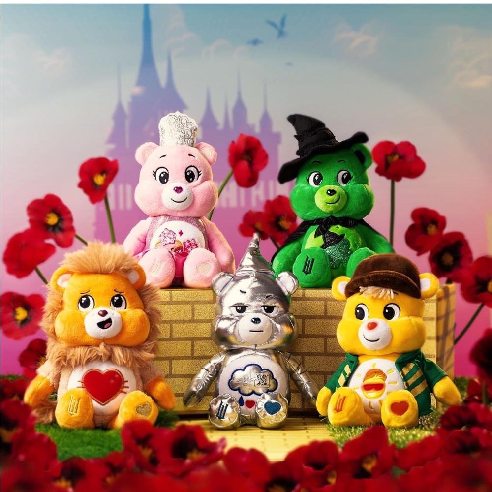 Care Bears xWicked 9” RARE  All 5 Glinda Elphaba Scarecrow Tinman Tenderheart Bx